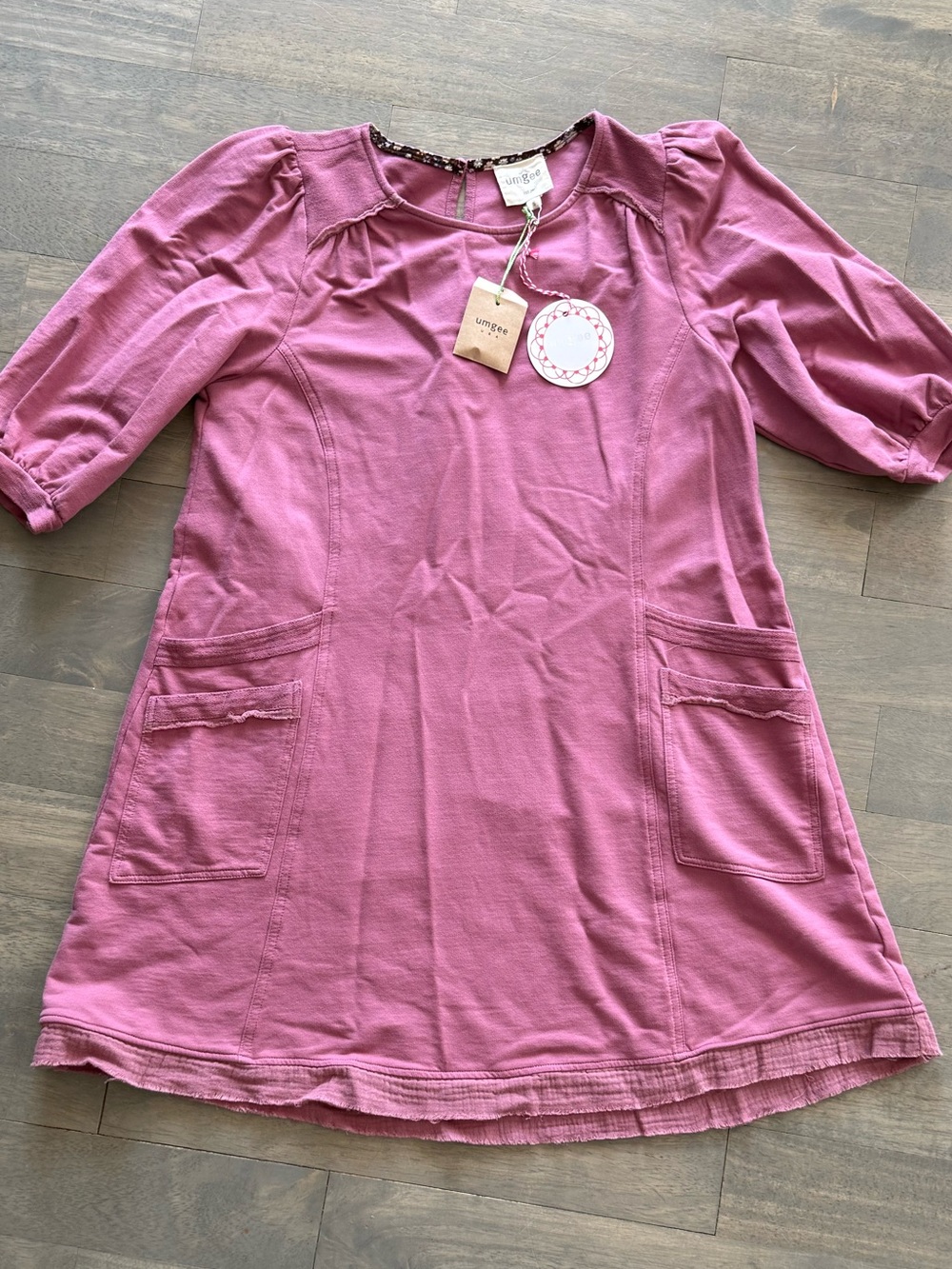 Umgee Girls' Mauve Pink Pocket A-Line Dress